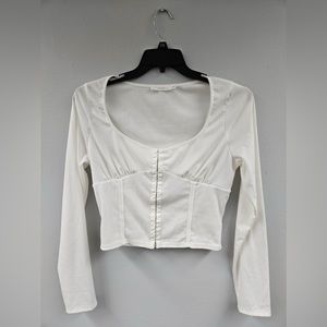 Beautiful crop white shirt